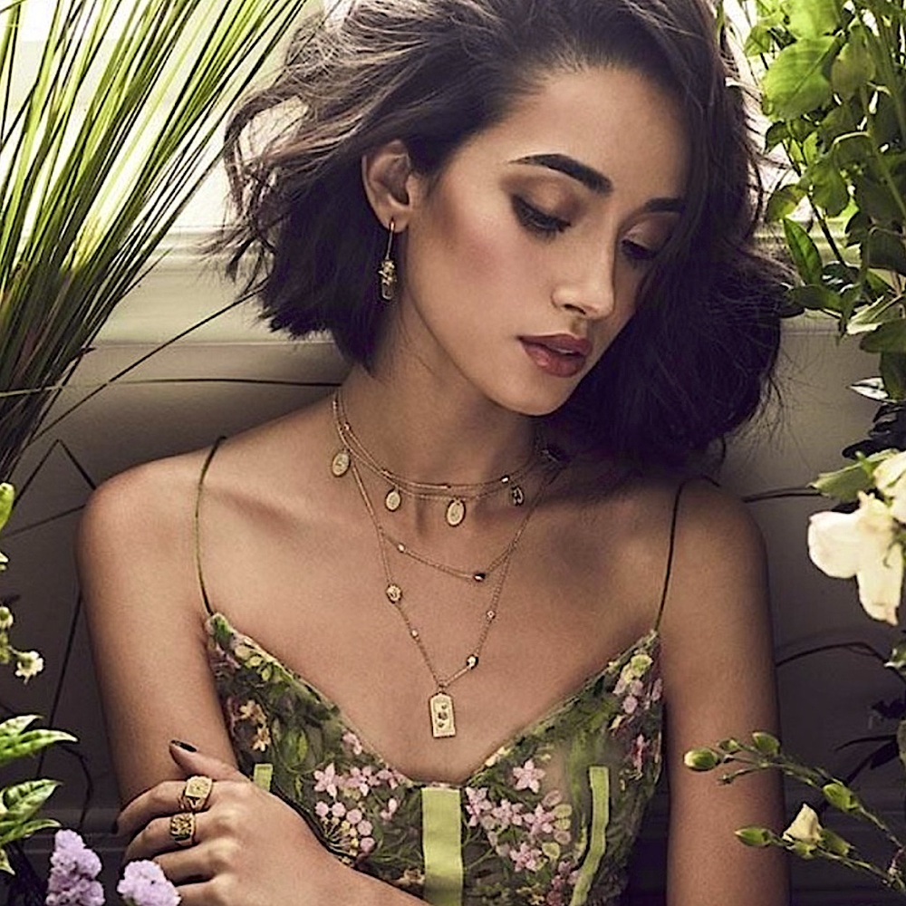 Wanderlust + Co, 18K Gold Filled Over S925 + CZ, “Rose Card” Necklace - Picture 3 of 3